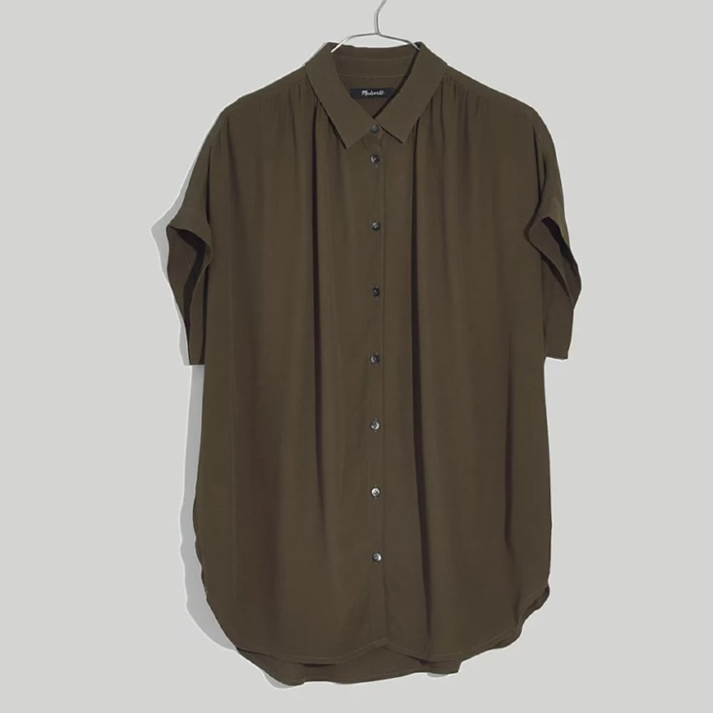 Madewell Silk Drapey Central Shirt
